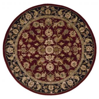 Nourison Home 2000-2002 4' x Round Burgundy Traditional Indoor Rug