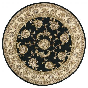 Nourison Home 2000-2022 6' x Round Black Traditional Indoor Rug