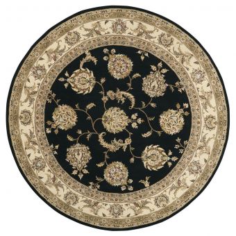 Nourison Home 2000-2022 8' x Round Black Traditional Indoor Rug