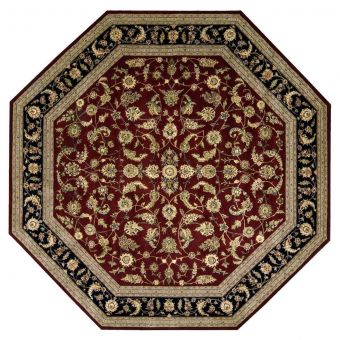 Nourison Home 2000-2002 10' x Octagon Burgundy Traditional Indoor Rug