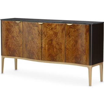 AICO Michael Amini Malibu Crest Sideboard - Crotch Mahogany