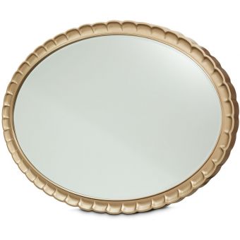 AICO Michael Amini Malibu Crest Oval Wall Mirror - Burnished Gold