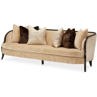 AICO Michael Amini Malibu Crest Sofa Honey - Dark Espresso