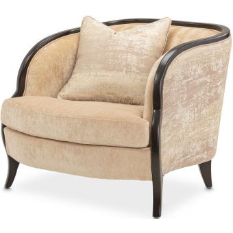 AICO Michael Amini Malibu Crest Chair Honey - Dark Espresso