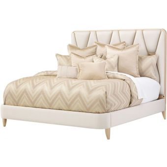 AICO Michael Amini La Rachelle Upholstered Panel Bed, King