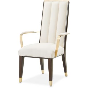 AICO Michael Amini Belmont Place Arm Chair, Set of 2 - Espresso