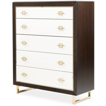 AICO Michael Amini Belmont Place 5 Drawer Chest - Espresso