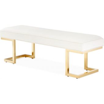 AICO Michael Amini Belmont Place Bed Bench - Bright Gold