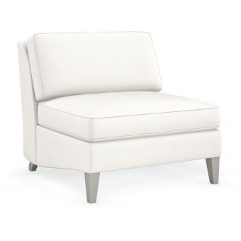 Caracole Victoria Armless Chair, Sparkling Argent
