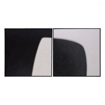 Sunpan 48" X 48" Double Cross in Black Floater Frame - Set Of 2