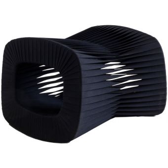 Phillips Collection Seat Belt Ottoman, Black/Black