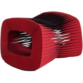 Phillips Collection Seat Belt Ottoman, Red