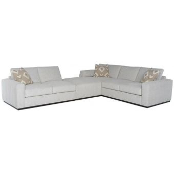 Rene Cazares Boris 3pc Chaise Sectional -Wood Base