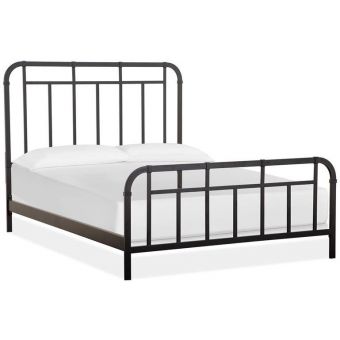 Magnussen Harper Springs Metal California King Bed in Silo White