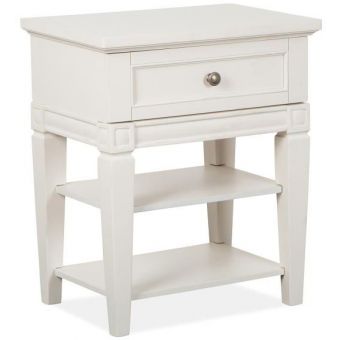 Magnussen Willowbrook Open Nightstand in Egg Shell White