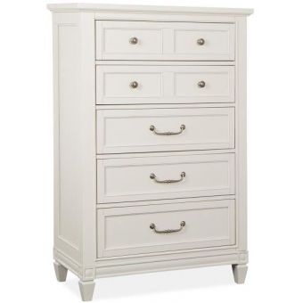 Magnussen Willowbrook Drawer Chest in Egg Shell White