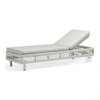Couture Jardin Club Chaise Lounge, Light Grey