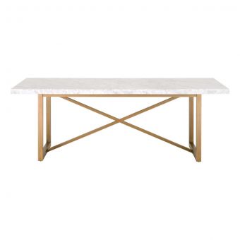 Essentials For Living Carrera Dining Table - Brushed Gold
