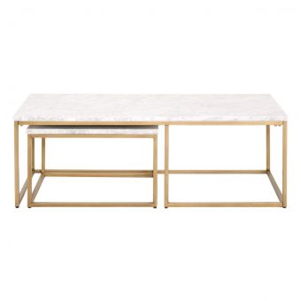 Essentials For Living Carrera Nesting Coffee Table - Brushed Gold