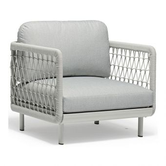 Couture Jardin Club Armchair, Light Grey