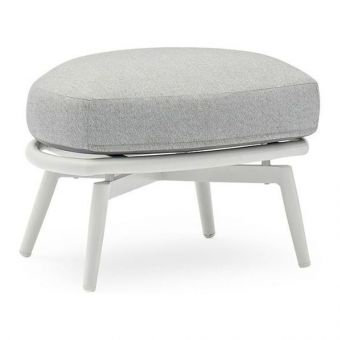 Couture Jardin Cuddle Armchair Ottoman, Light Grey