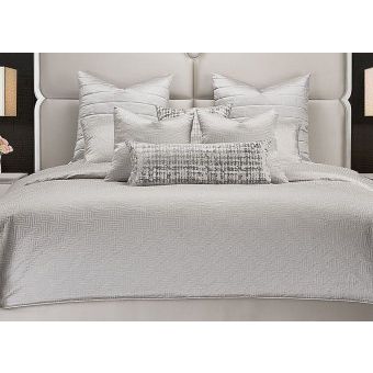 AICO Michael Amini Casey 10pc King Comforter Set - Platinum