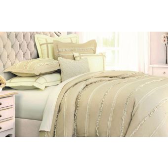 AICO Michael Amini Country Lane 8pc King Duvet Set - Toast