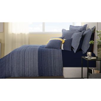 AICO Michael Amini Crestwood 8pc King Duvet Set - Denim