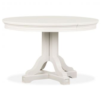 Magnussen Willowbrook 48" Round Dining Table in Egg Shell White with Slight Rub Through
