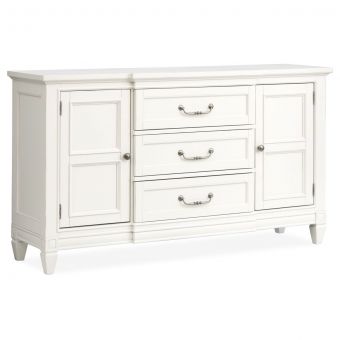 Magnussen Willowbrook Buffet in Egg Shell White with Slight Rub Through