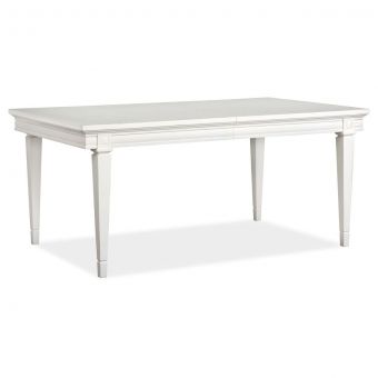 Magnussen Willowbrook Rectangular Dining Table in Egg Shell White with Slight Rub Through