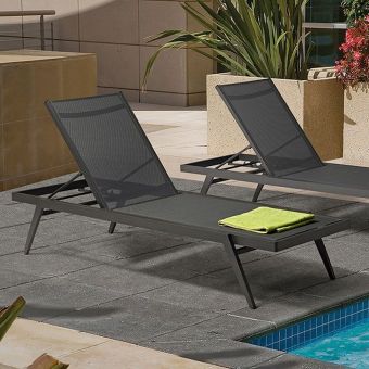 Couture Jardin Diva Chaise Lounge, Anthracite