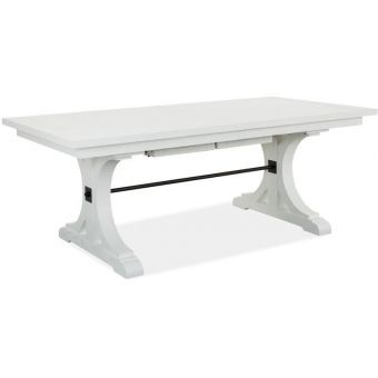 Magnussen Harper Springs Trestle Dining Table in Silo White
