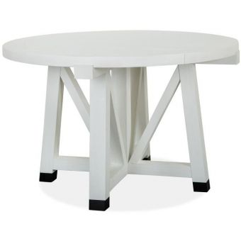Magnussen Harper Springs Round Dining Table in Silo White