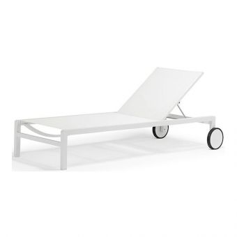 Couture Jardin Ella Chaise Lounge, White