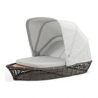 Couture Jardin Escapade Boat Double Lounger, Grey