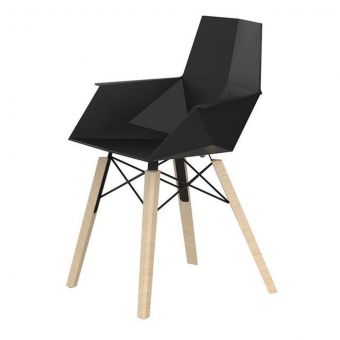 Vondom Faz Basic Armchair in Black Seat - Set of 4