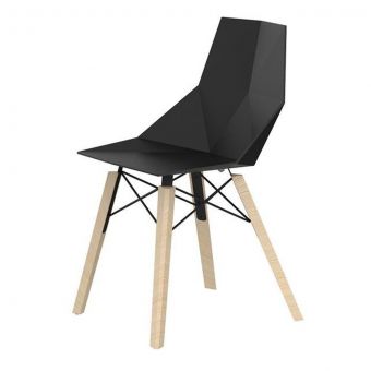 Vondom Faz Basic Chair in Black Seat - Set of 4
