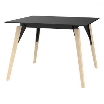 Vondom Faz Wood 39.25" Square Lounge Table in Black
