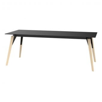 Vondom Faz Wood Rectangular Lounge Table in Black