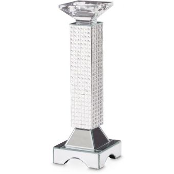 AICO Michael Amini Montreal Facet Candle Holder, Large