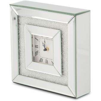 AICO Michael Amini Montreal Square Table Clock 5044