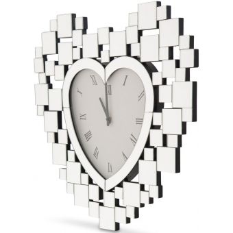 AICO Michael Amini Montreal Heart Shaped Clock 5055