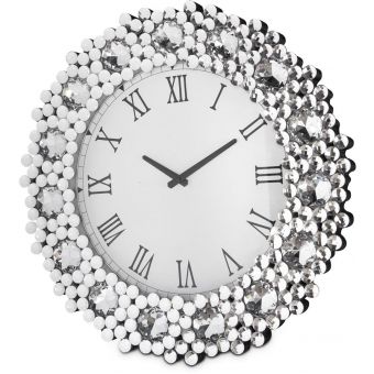 AICO Michael Amini Montreal Round Wall Clock 5435