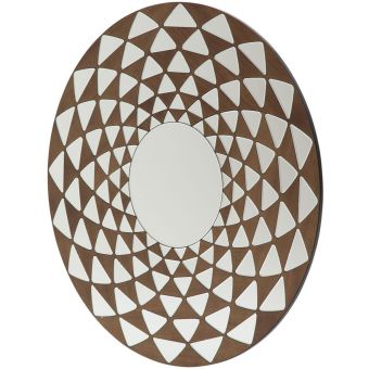 AICO Michael Amini Montreal Round Wall Mirror 8585