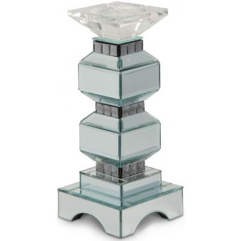 AICO Michael Amini Montreal 2-Tier Mirrored Candle Holder (2/Pack)