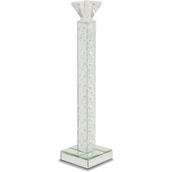 AICO Michael Amini Montreal Slender Mirrored Crystal Candle Holder Medium (6/Pack)