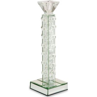 AICO Michael Amini Montreal Slender Mirrored Crystal Candle Holder Small (6/Pack)