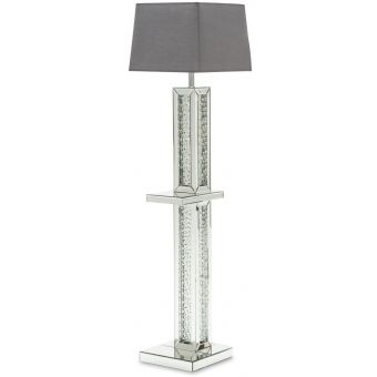 AICO Michael Amini Montreal Mirrored Floor Lamp 191