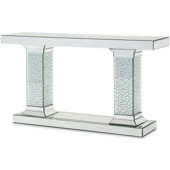 AICO Michael Amini Montreal Mirrored Console Table